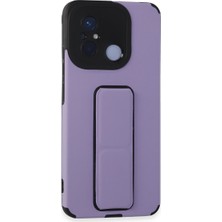 Bezos Redmi 12C Kılıf Mega Standlı Silikon - Lila