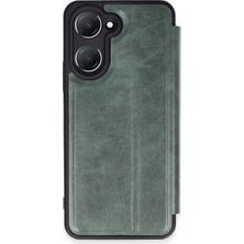 Bezos Y18 Kılıf Flip Cover - Koyu Yeşil