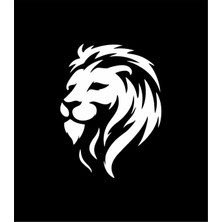 Benimser Reklam Aslan Araba, Motorsiklet, Kask, Laptop, Cam, Duvar Sticker 12X9 cm
