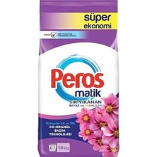 Peros Matik Yıldız Çiçeği Toz Çamaşır Deterjanı 10 kg (Sık Yıkanan Beyazlar ve Renkliler)