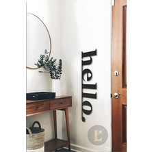 Lazeron Hello Duvar Yazsısı 40CM 5mm Mdf