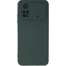 Bezos Poco M4 Pro 4g Kılıf Nano Içi Kadife Silikon - Koyu Yeşil