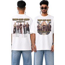 Fuddy Moda Unisex Three Days Grace Alienation Tour Sırt Baskılı Tişört, Oversize Rock Band Temalı Tshirt