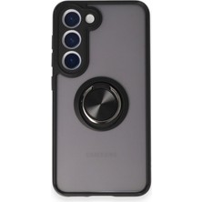 Bezos Galaxy M15 Kılıf Montreal Yüzüklü Silikon Kapak - Siyah