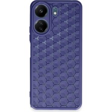 Bezos Redmi 13C Kılıf Petek Silikon Kapak - Lacivert