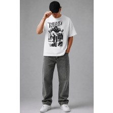 Fuddy Moda Unisex The Neighbourhood Nbhd Baskılı Bisiklet Yaka Tişört, Oversize Rock Band Temalı Tshirt
