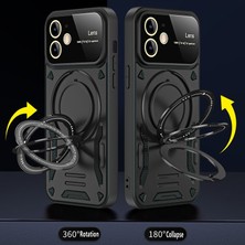 Bezos iPhone 11 Kılıf Joy Lens Standlı Kapak - Siyah