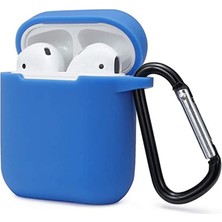 Bezos Airpods 2 (2.nesil) Sert Silikon Kılıf - Mavi