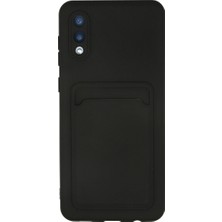 Bezos Galaxy A02 Kılıf Kelvin Kartvizitli Silikon - Siyah