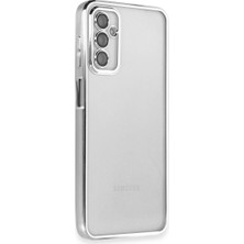 Bezos Galaxy M23 Kılıf Razer Lensli Silikon - Gümüş