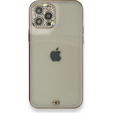 Bezos iPhone 12 Pro Kılıf Liva Taşlı Silikon - Mor