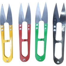 Aura Online Metal Iplik Temizleme Makası Taksun 13 cm Düz Uçlu Renkli 2 Adet