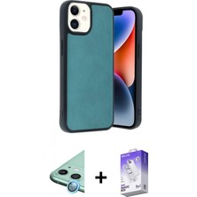 Marsilyan™- iPhone 11 Kılıf Kıvılcım Işık Serisi - Siyah Bilvis 5in1 3D Magic Cam Ekran Koruyucu + Raze Metal Kamera Lens - Mı