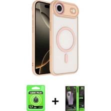 Marsilyan™- iPhone 17 Air Kılıf Kıvılcım Prime - Siyah 360 Mat Full Body Arka Koruyucu + Raze Metal Kamera Lens - Mı