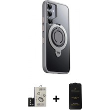 Marsilyan™- Galaxy S24 Kılıf Zirve Çizgi Prime - Siyah 6d Antistatik Mat Seramik Hayalet Nano Ekran Koruyucu + Bilvis Titan Kamera Lens - Tmgı