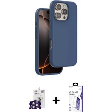 Marsilyan™- iPhone 16 Pro Max Kılıf Kıvılcım Çizgi Serisi - Siyah Bilvis 3x Ar Hd Cam Ekran Koruyucu + Bilvis Titan Kamera Lens - Tmgı