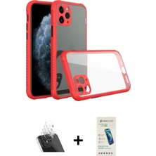 Marsilyan™- iPhone 11 Pro Kılıf Nova Asil Özel Seri - Şeffaf Pasifik Cam Ekran Koruyucu + Kamera Lens Koruma Cam - Sf
