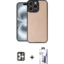 Marsilyan™- iPhone 16 Pro Max Kılıf Kıvılcım Işık Serisi - Siyah Bilvis 3x Ar Hayalet Cam Ekran Koruyucu + Pvd Metal Kamera Lens - Gd