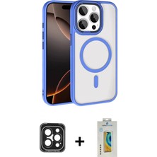 Marsilyan™- iPhone 15 Pro Max Kılıf Kıvılcım Prime - Siyah Polymer Nano Ekran Koruyucu + Pvd Metal Kamera Lens - Sh