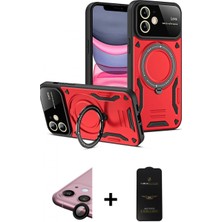 Marsilyan™- iPhone 11 Kılıf Kıvılcım Modern Serisi - Siyah 6d Antistatik Mat Seramik Hayalet Nano Ekran Koruyucu + Raze Metal Kamera Lens - Sh