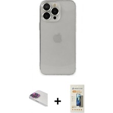 Marsilyan™- iPhone 13 Pro Max Kılıf Ufuk Minimal Özel Seri - Siyah 6d Mat Seramik Hayalet Nano Ekran Koruyucu + Pers Alüminyum Kamera Lens - Gı