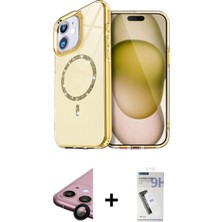 Marsilyan™- iPhone 11 Kılıf Kıvılcım Form Prime - Şeffaf Uv Polymer Nano Ekran Koruyucu + Raze Metal Kamera Lens - Sh