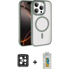 Marsilyan™- iPhone 15 Pro Max Kılıf Kıvılcım Prime - Siyah Polymer Nano Ekran Koruyucu + Pvd Metal Kamera Lens - Sh