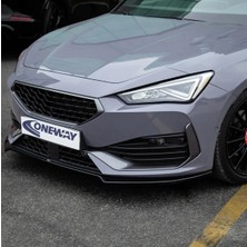 TMZ Garage Cupra Leon 2020-2024 Ön Lip Parlak Siyah Abs Ön Tampon Alt Eki