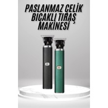 Zero Land Flzdgnkr Tıraş Makinesi Profesyonel Paslanmaz Çelik T-Bıçak Saç Sakal Ense Vücut
