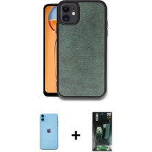 Marsilyan™- iPhone 11 Kılıf Kıvılcım Işık Serisi - Şeffaf 360 Full Body Arka Koruyucu + Neon Fosforlu Kamera Lens - Mı
