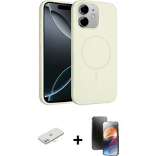 Marsilyan™- iPhone 11 Kılıf Yankı Form Serisi - Siyah 3D Antistatik Mat Seramik Nano Ekran Koruyucu + Renkli Kamera Lens Koruma Cam - Yl