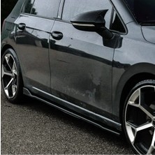 TMZ Garage Volkswagen Golf 8 Yan Marşpiyel 2019-2024 | Life - Style - Impression Uyumlu Parlak Siyah Yan Etek Seti