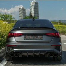 TMZ Garage Audi A3 S Line 2020-2024 Arka Difüzör 8y Kasa Piano Black Difüzör Eki