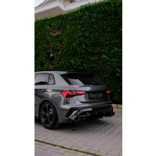TMZ Garage 2025+ Audi A3 S-Line Arka Difüzör Piano Black Abs | Spor Görünüm Uyumlu Difüzör