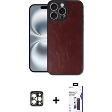 Marsilyan™- iPhone 16 Pro Max Kılıf Kıvılcım Işık Serisi - Siyah Bilvis 3x Ar Hayalet Cam Ekran Koruyucu + Pvd Metal Kamera Lens - Gd