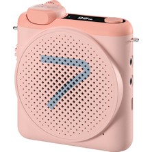 7ryms Wa2 Kablosuz Yaka Mikrofonlu Taşınabilir Ses Amplifikatörü Pembe