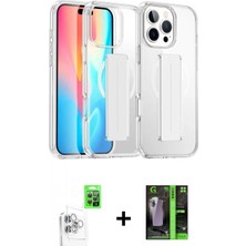 Marsilyan™- iPhone 16 Pro Max Kılıf Nova Işık Koleksiyonu - Şeffaf 360 Full Body Arka Koruyucu + Raze Metal Kamera Lens - Bz