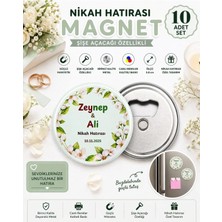 Isme Özel Açacaklı Magnet Nişan Söz Kına Nikah Hatırası Hediyeliği (58MM) 10 Adet