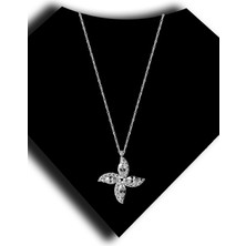 Roxx Jewellery 925 Ayar Gümüş Taşlı Minimal Model Kadın Kolye
