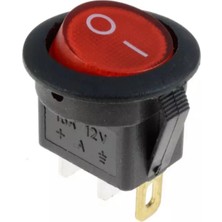 Obus Yuvarlak Işıklı Anahtar ON-OFF 3P 12VOLT -20A (IC-131A) 10 Adet