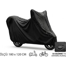 Genel Tedarik Su ve Toz Geçirmez Motosiklet ve Scooter Koruma Brandası 180X120 cm