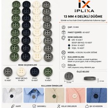 İplixa 13MM 4 Delikli Renkli Düğme Seti 40 Adet   | Dayanıklı Şık Dikiş Düğmesi
