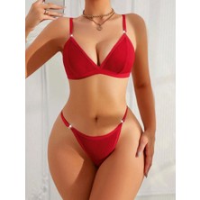 MTM My The Mall Giyim Kadın Kırmızı Mayo Bikini Şık Esnek Kumaş Plaj Giyim Özel Tasarım
