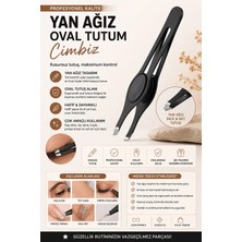 SYKU Siyah Yan Ağız Cımbız Oval Tutumlu Hassas Kaş ve Tüy Alma Cımbızı
