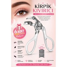 SYKU Kirpik Kıvırıcı 6 Yedek Lastikli Makyaj Aparatı Doğal Kıvrım Veren Kirpik Şekillendirici
