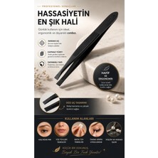 SYKU Siyah Düz Uç Cımbız Kaş Yüz Tüyü Alma Batık Tüy Temizleme Profesyonel Hassas Cımbız