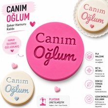 Studio Aslan Design Canım Oğlum Şeker Hamuru & Kurabiye Kalıbı | Canım Oğlum Fondant Baskı Mührü | Pla Pasta Süsleme Kalıbı