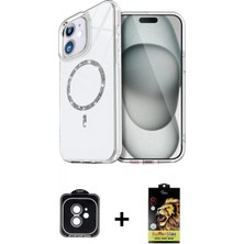 Marsilyan™- iPhone 11 Kılıf Kıvılcım Form Prime - Siyah Buffer Cam Ekran Koruyucu + Pvd Metal Kamera Lens - Yl