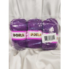Ören Bayan Dora Patlıcan Mor El Örgü Ipi 100 Gr. Nm:2.4 Art No 270 (3 Adet) - Renk: 043
