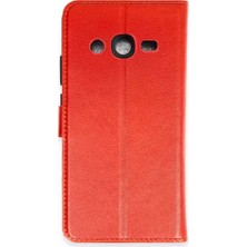 SHC4200 Galaxy J7 Kılıf S Kapaklı Kılıf - Kırmızı